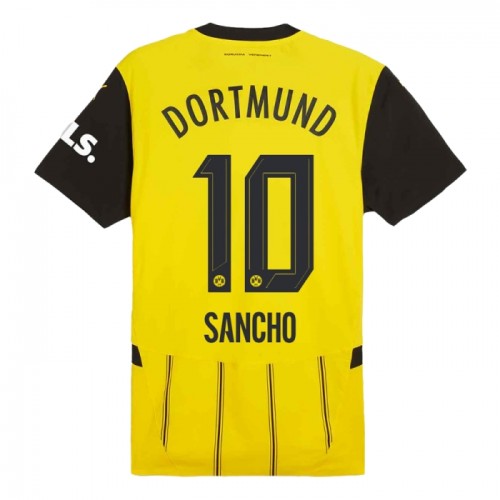Borussia Dortmund Sancho 10 Fotbollströjor Hemma 2024-25 Borussia Dortmund Sancho 10 Fotbollströjor Hemma 2024-25